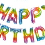 14" RAINBOW HB BALLOON BANNER (13 LETTERS)