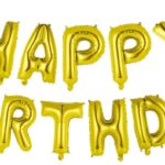 14" GOLD HB BALLOON BANNER (13 LETTERS)