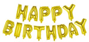 14" GOLD HB BALLOON BANNER (13 LETTERS)