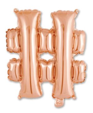14" ROSE GOLD HASHTAG