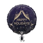 18C HAPPY HOLIDAYS CHAMPAGNE GLASSES