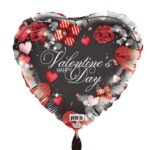18H HAPPY VALENTINE'S DAY BLACK GIFTS HEARTS & FLOWERS