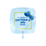 18SQ HAPPY FATHER'S W/BLUE HEART BALLOONS