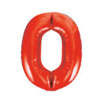 34" RED NUMBER BALLOON 0