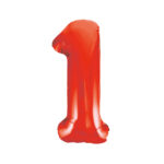 34" RED NUMBER BALLOON 1