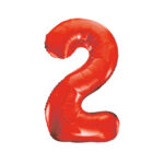 34" RED NUMBER BALLOON 2