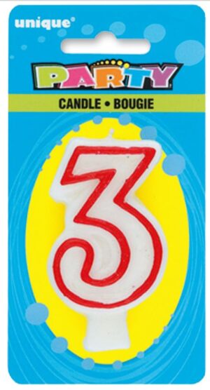 DLX NUMERL BDAY CANDLE #3