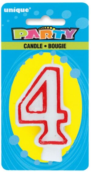 DLX NUMERL BDAY CANDLE #4