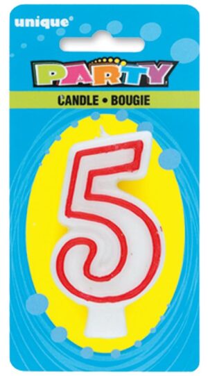 DLX NUMERL BDAY CANDLE #5