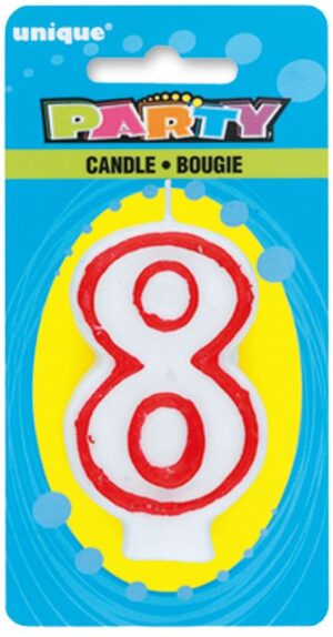 DLX NUMERL BDAY CANDLE #8