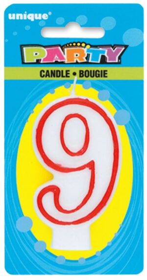 DLX NUMERL BDAY CANDLE #9