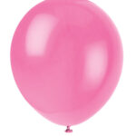 12" LATEX BALLOONS 10CT -HOT PINK
