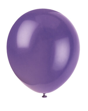 12" LATEX BALLOONS 10CT - PURPLE