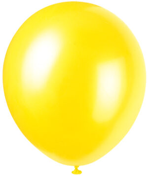 12" PEARLIZED BALLOONS 8CT - YELLOW