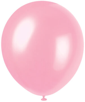 12" PEARLIZED BALLOONS 8CT - LIGHT PINK