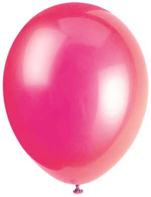 12" PEARLIZED BALLOONS 8CT - FUCHSIA