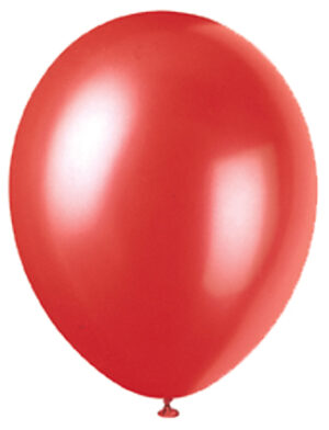 12" PEARLIZED BALLOONS 8CT - RED