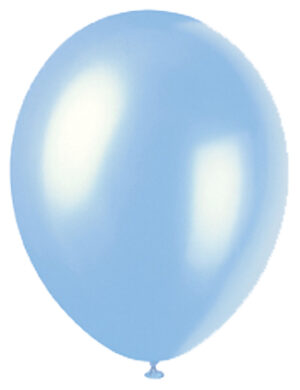 12" PEARLIZED BALLOONS 8CT - LIGHT BLUE