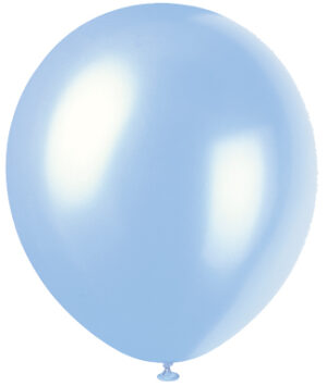 12" PEARLIZED BALLOONS 8CT - BABY BLUE