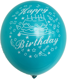 12" 8CT BIRTHDAY CAKE AND CONFETTI ASSORTED