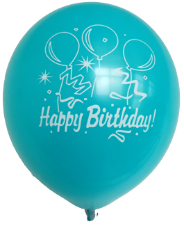 12" 8CT BIRTHDAY BALLOONS ASSORTED