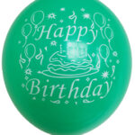 12" 8CT BIRTHDAY CAKE & BALLOONS ASSORTED