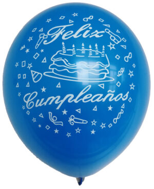 12" 8CT FELIZ CUMPLEANOS ASSORTED