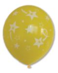 12" 6CT YELLOW SHOOTING STARS-PRINTED AA
