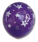 12" 6CT PURPLE SHOOTING STARS-PRINTED AA