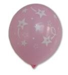 12" 6CT LIGHT PINK SHOOTING STARS-PRINTED AA
