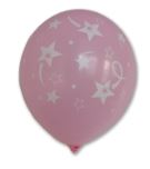 12" 6CT LIGHT PINK SHOOTING STARS-PRINTED AA
