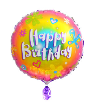 18C HAPPY BIRTHDAY HEARTS & FLOWERS