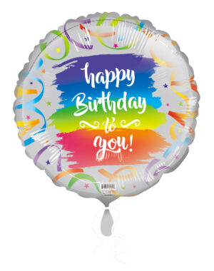 18C HAPPY BIRTHDAY TO YOU RAINBOW WATERCOLOR