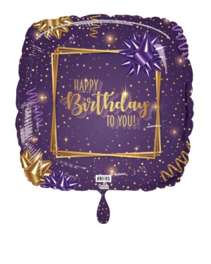 18SQ HAPPY BIRTHDAY TO YOU! PURPLE