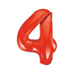 34" RED NUMBER BALLOON 4