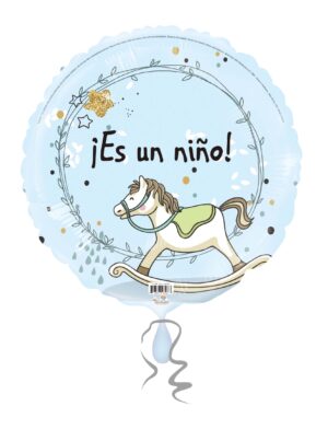 18C ES UN NINO ROCKING HORSE BABY BLUE