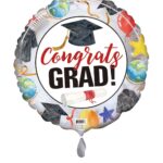 18C CONGRATS GRAD FLYING DIPLOMAS AND CAPS