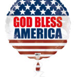 18" FLAG GOLD BLESS AMERICA