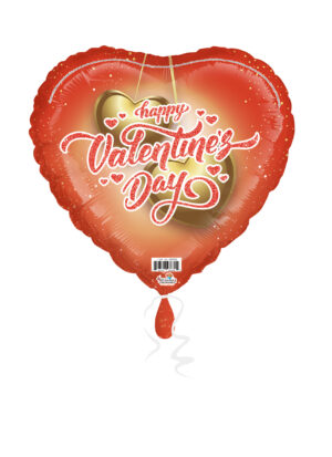 18H HAPPY VALENTINE'S DAY 2 GOLD HEARTS