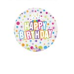 20" BUBBLZ HAPPY BIRTHDAY COLORFUL DANCING DOTS