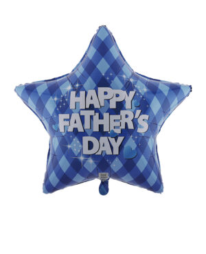 31S HAPPY FATHER'S DAY ORIGAMI HEARTS BLUE ARGLE PATTERN