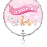 18C ES UNA NINA! PINK ANIMALS W/BANNER
