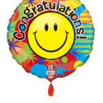 18C CONGRATULATIONS SMILEY WITH COLORFUL DOTS