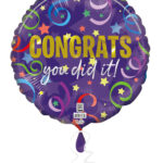 18C CONGRATS! YOU DID IT! PURPLE W/CONFETTI
