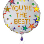 18C YOU'RE THE BEST STARS SILVER BACKGROUND