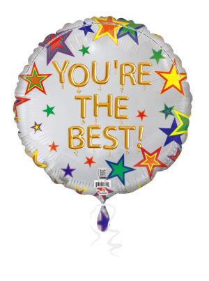 18C YOU'RE THE BEST STARS SILVER BACKGROUND