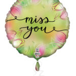 18C MISS YOU TULIPS GREEN BACKGROUND