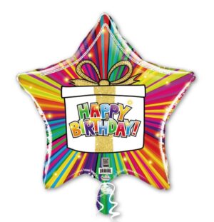 19S HAPPY BIRTHDAY GIF BOX MULTICOLOR STAR BURST