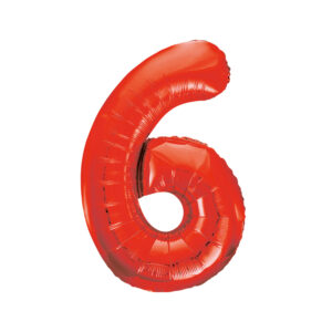 34" RED NUMBER BALLOON 6