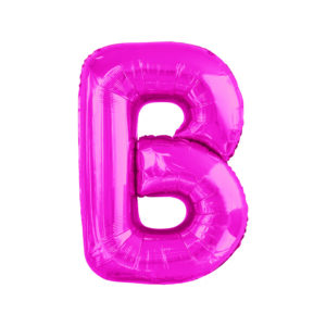 34" HOT PINK LETTER B